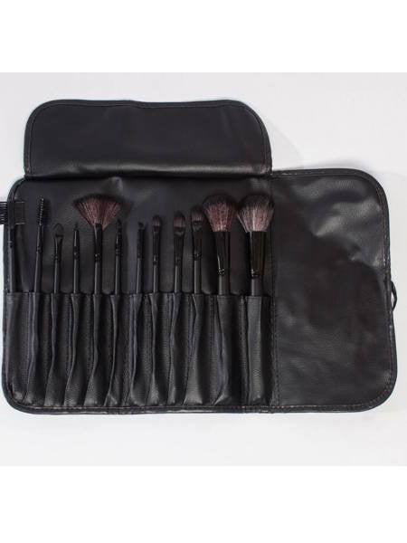 12 Make-up Pensler samt en tilhørende lækker sort taske - CleanSkin.dk